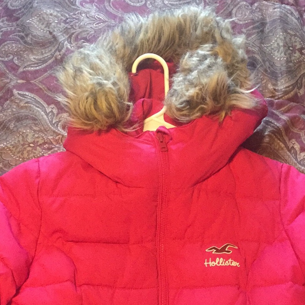 Hollister, size large, hot pink winter jacket
